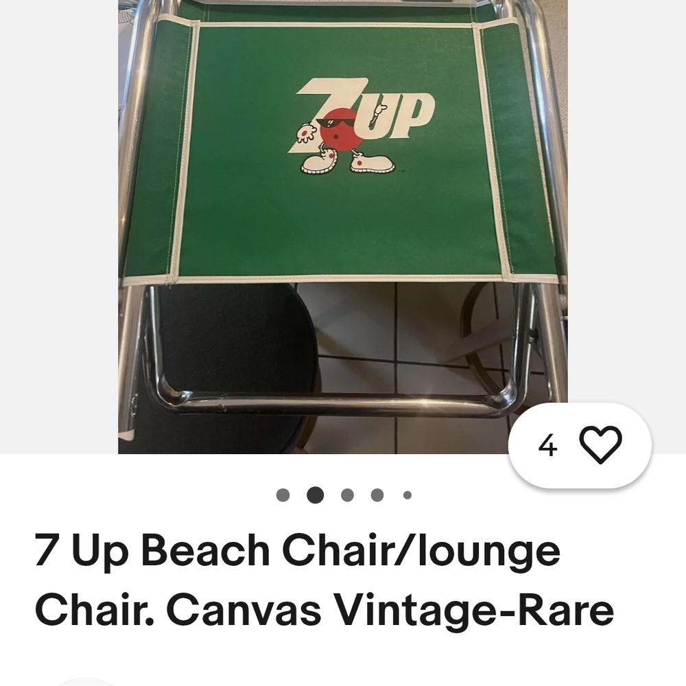 7 Up Green Beach Chair